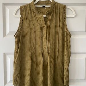Ann Taylor Polka Dot Sleeveless Blouse